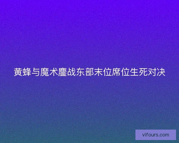 黄蜂与魔术鏖战东部末位席位生死对决